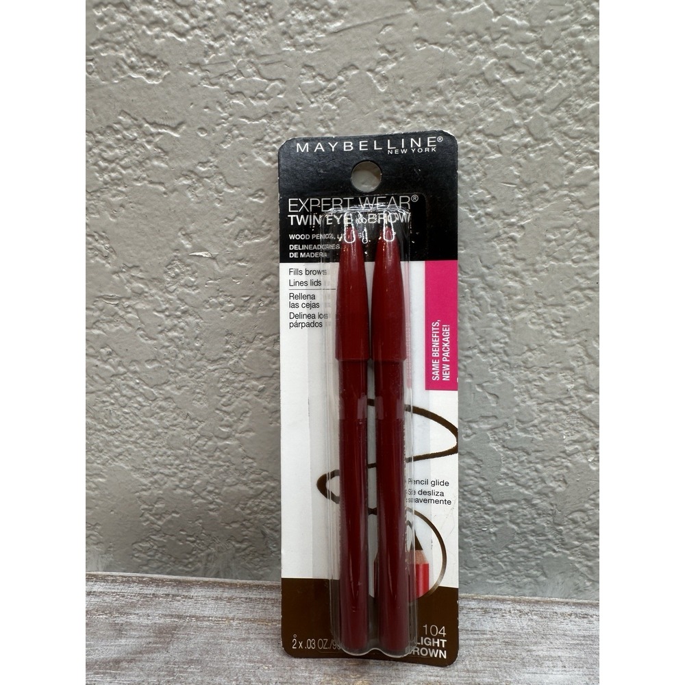 $31 🌙 Maybelline Expert Wear Twin Eye & Brow Pencils 104 Light Brown Sealed